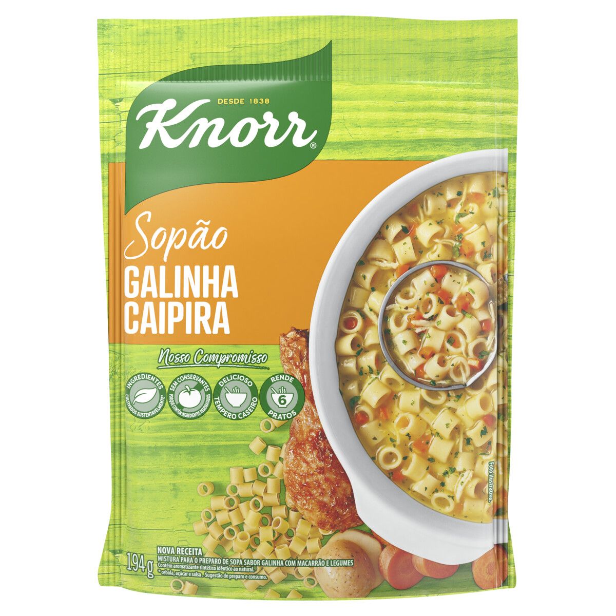 Sopão Knorr Galinha Caipira 194g