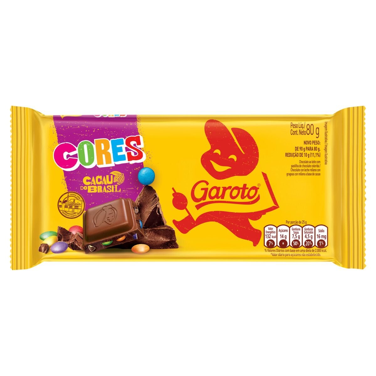 Chocolate Garoto Colors Tablete 80g image number 0