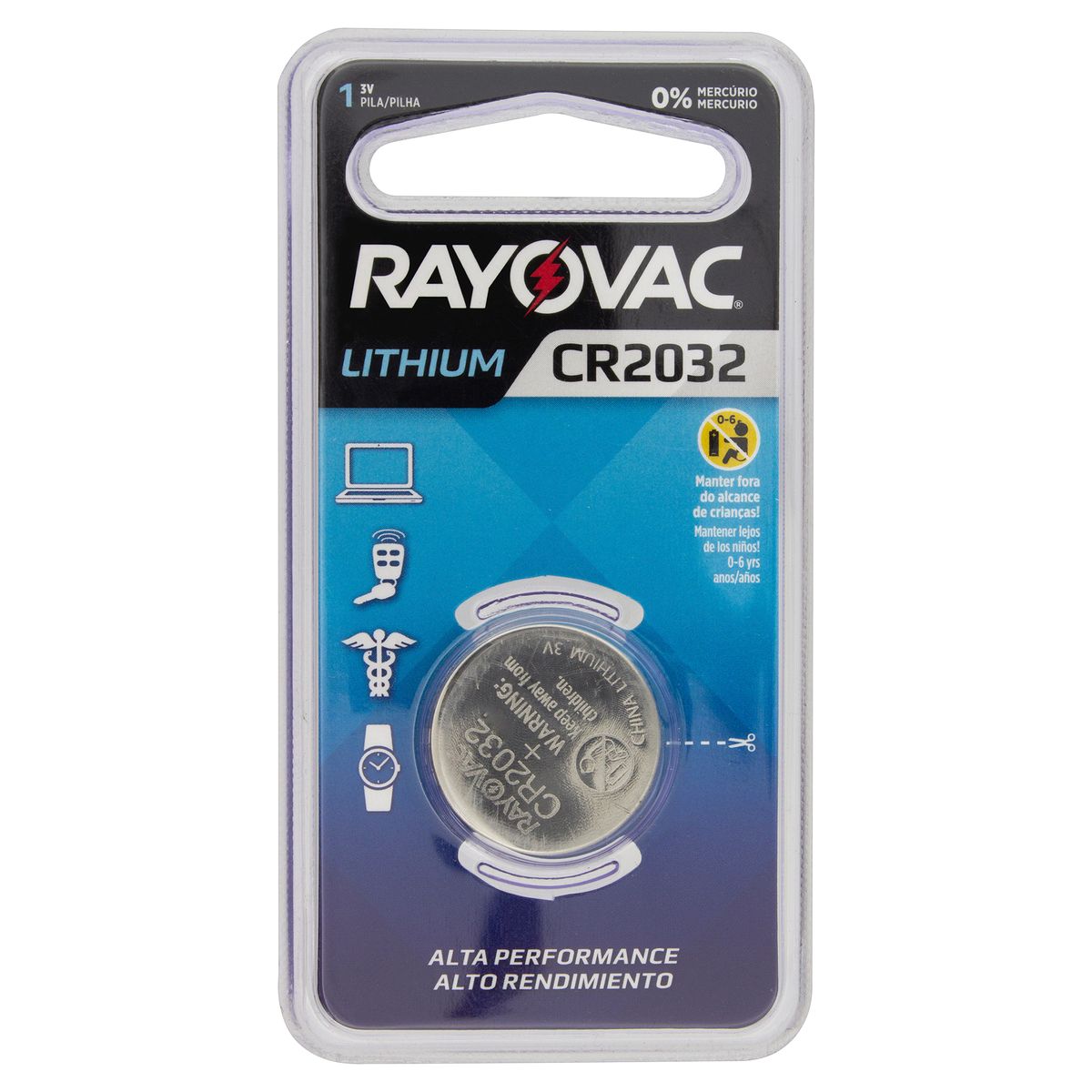 Bateria Lithium Rayovac CR2032 3V