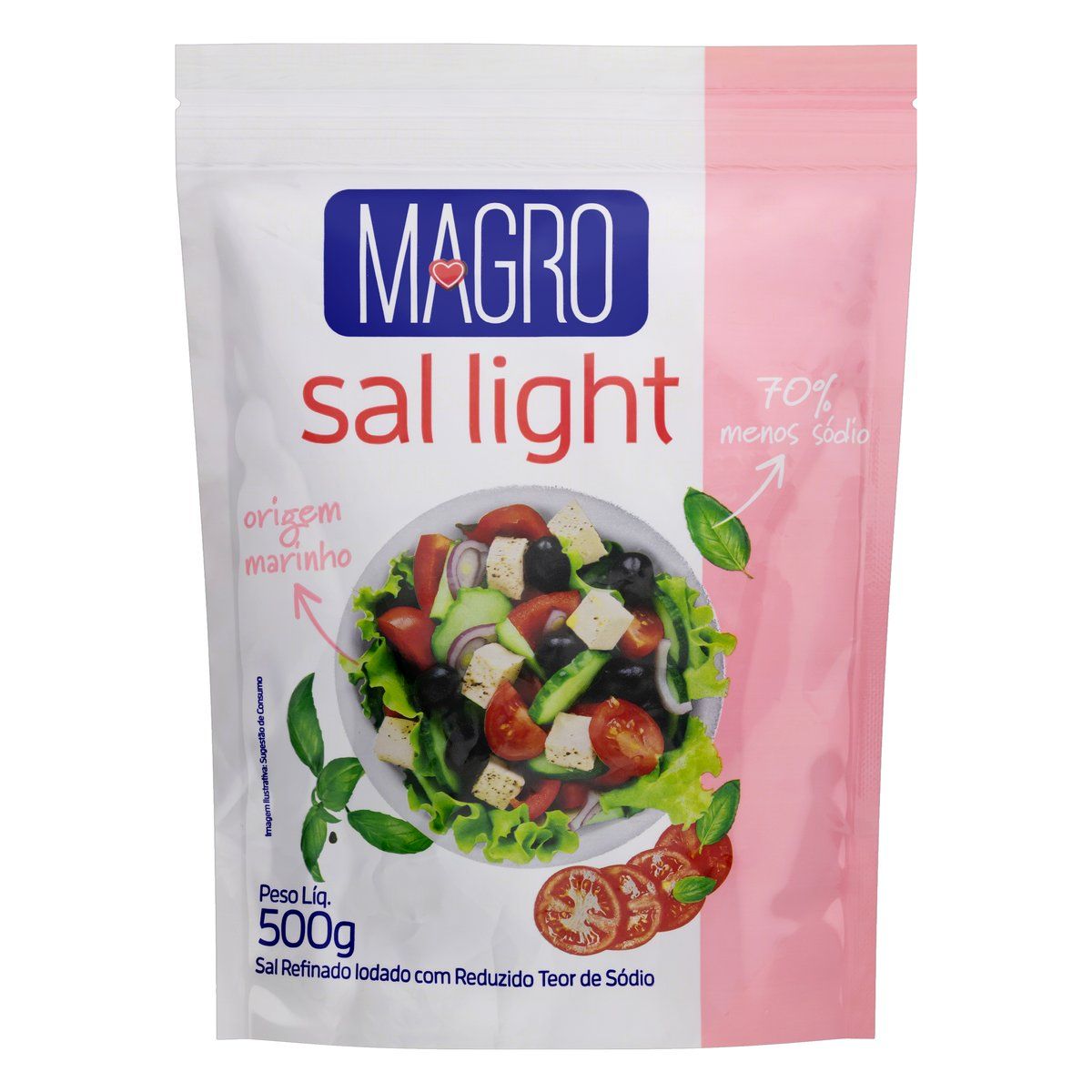 Sal Refinado Light Magro Pouch 500g