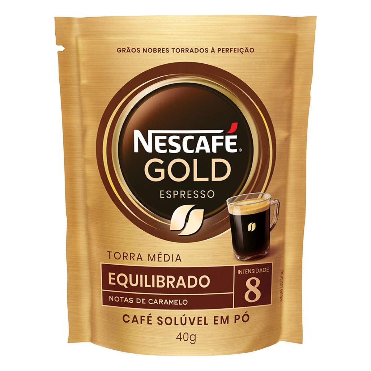 Café Solúvel Nescafé Gold Espresso Equilibrado Sachê 40g