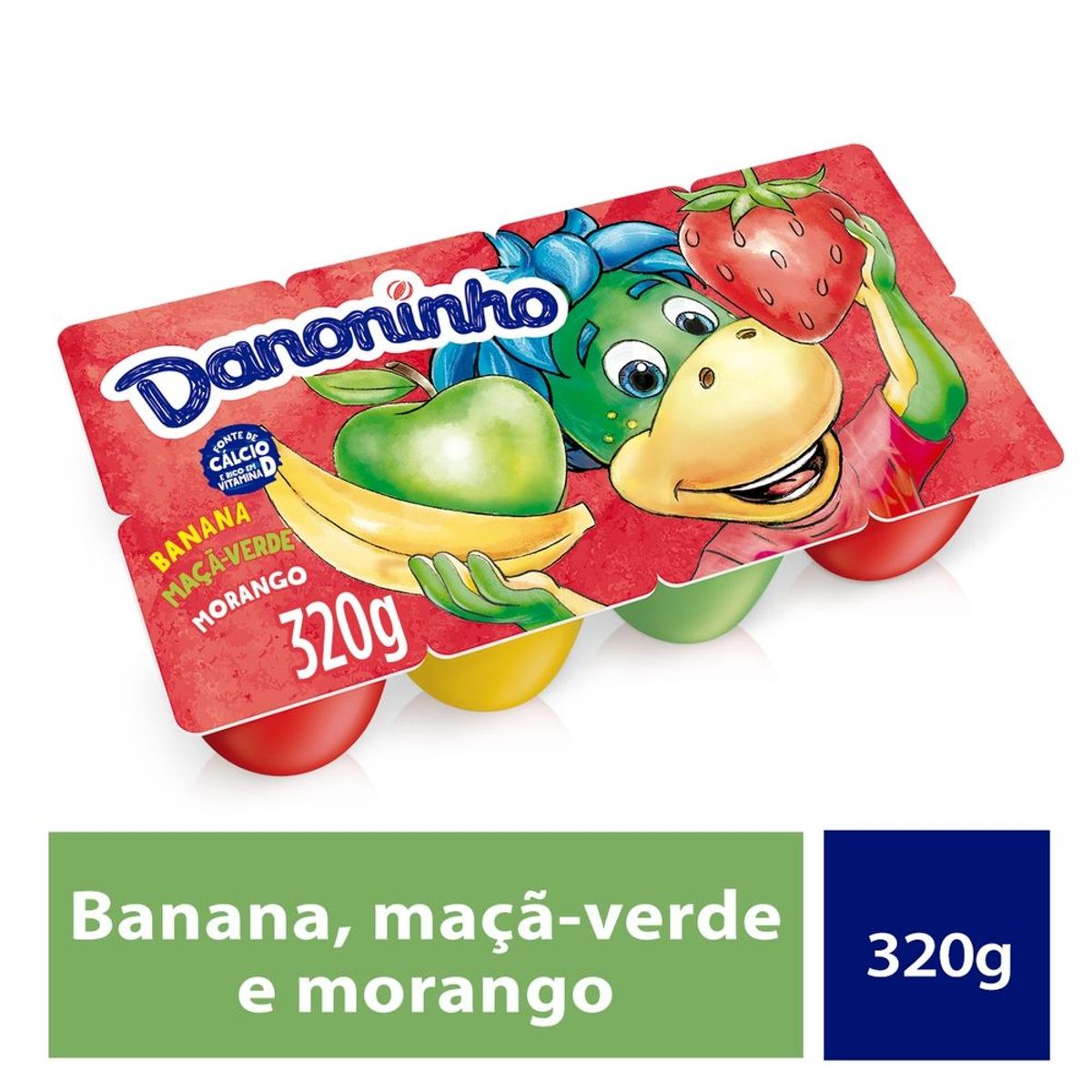 Danoninho Petit Suisse Morango, Banana e Maçã-Verde 320g 8 unidades image number 1