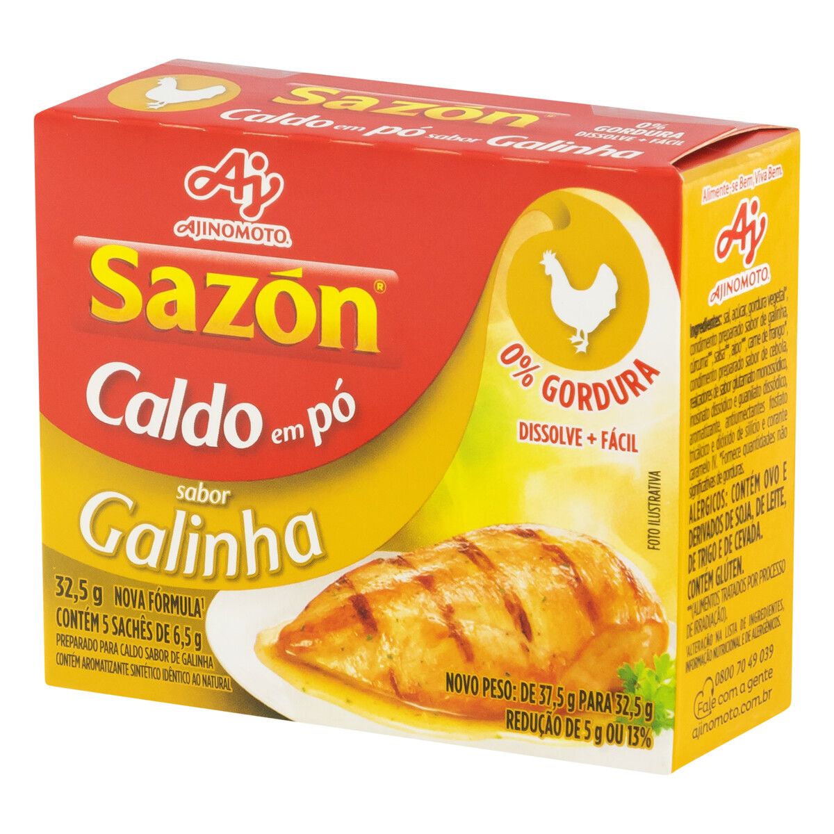 Caldo Pó Galinha Sazón Caixa 32,5g 5 Unidades image number 3