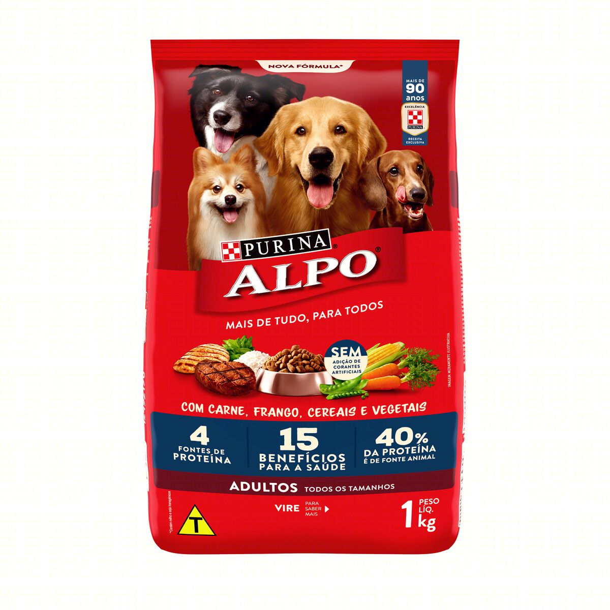 Alimento 	Alpo Cães Adultos Carne, Frango, Cereais e Vegetais 1kg