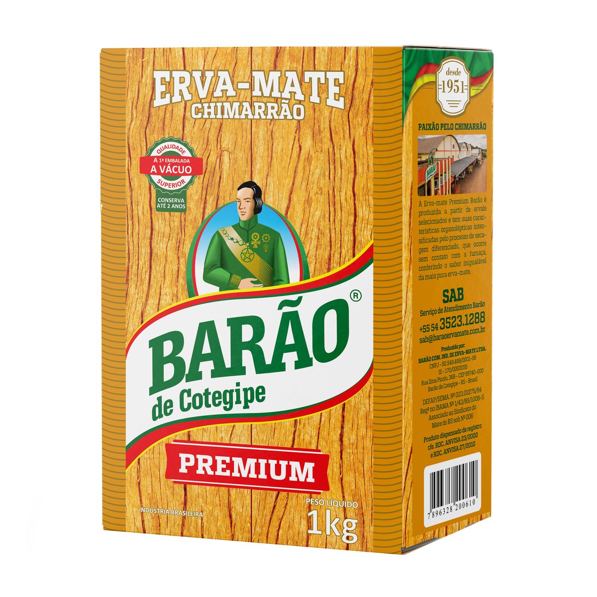 Erva Mate Barão Chimarrão Premium 1kg image number 1