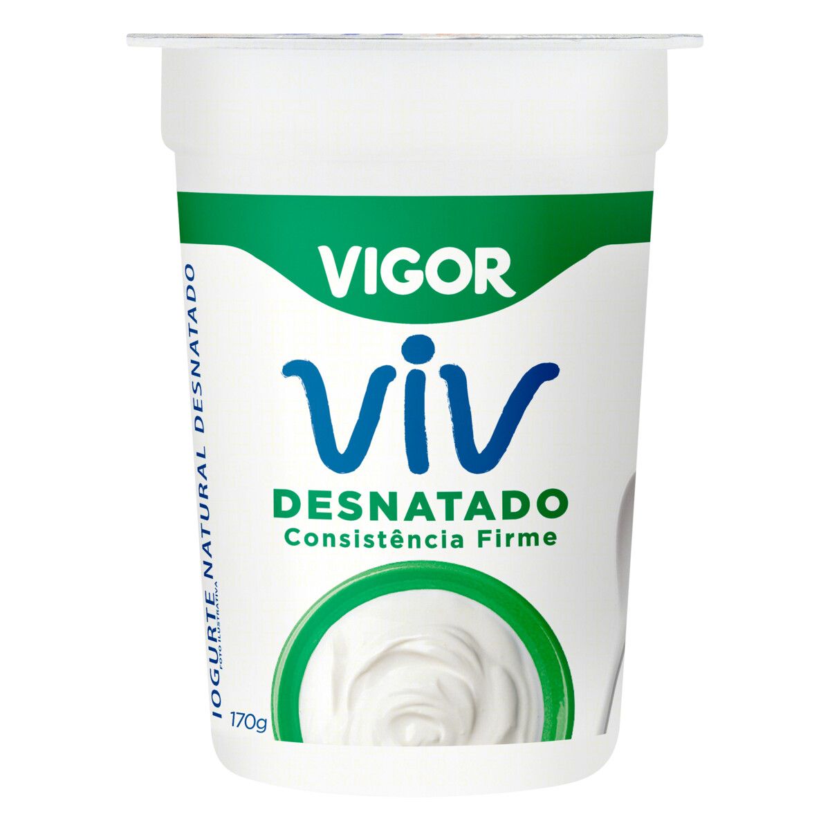Iogurte Desnatado Natural Vigor Viv Copo 170g