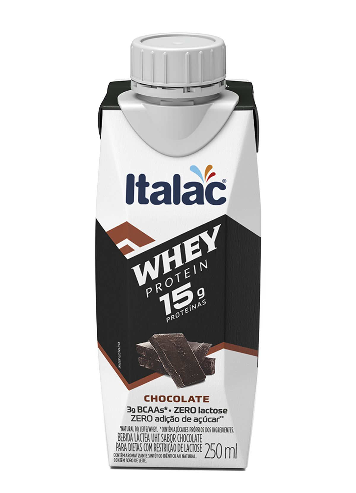 Bebida Láctea Italac Whey Chocolate Zero Lactose 250ml image number 0