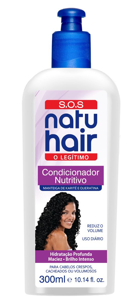 Condicionador Nutritivo Natu Hair com Manteiga de Karitê e Queratina 300ml
