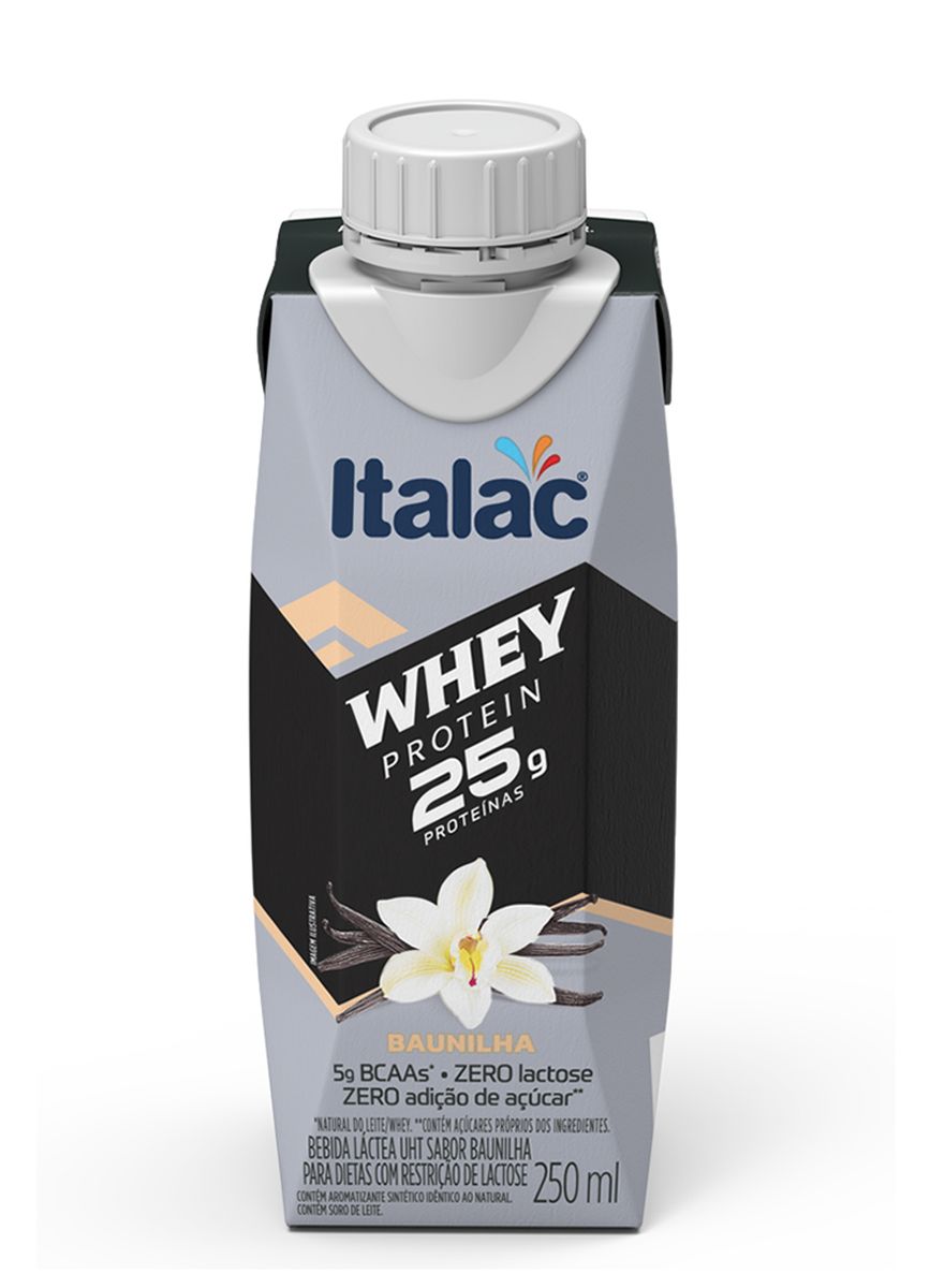 Bebida Láctea Italac UHT Whey Zero Lactose Baunilha 250ml