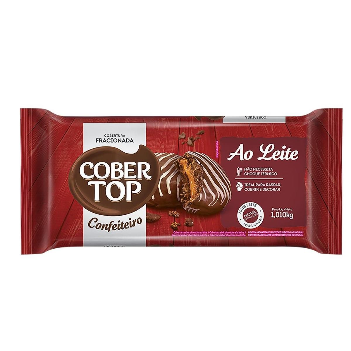 Barra para Cobertura Cober Top Chocolate ao Leite 1,010kg