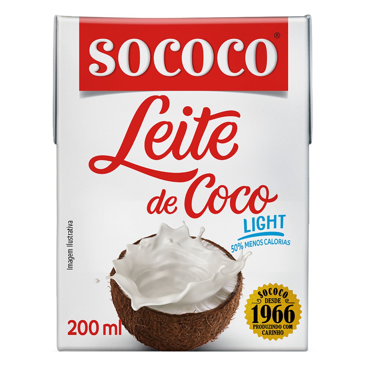 Leite de Coco Light Sococo Caixa 200ml