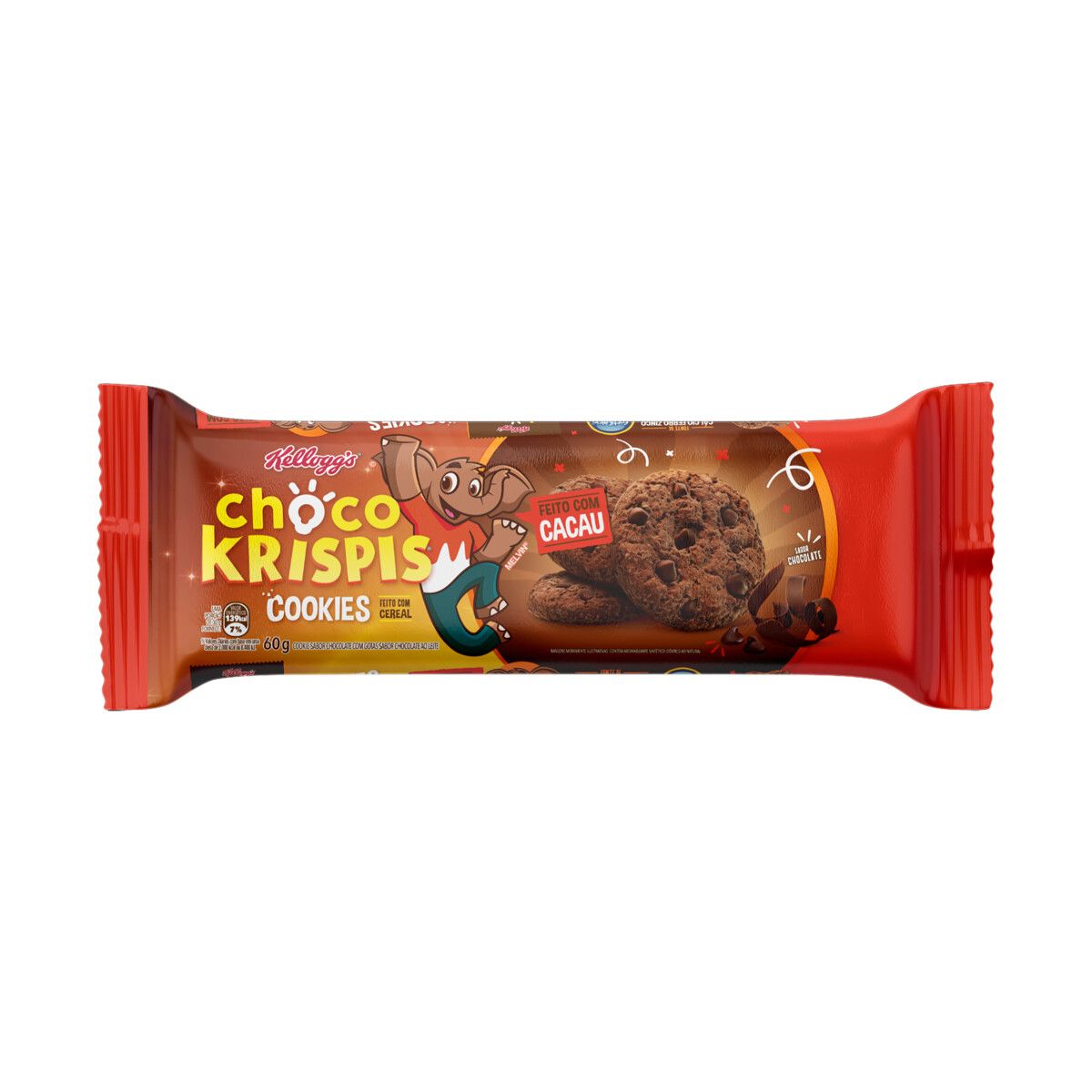 Cookies Kellogg's Choco Krispis com Gotas de Chocolate 60g