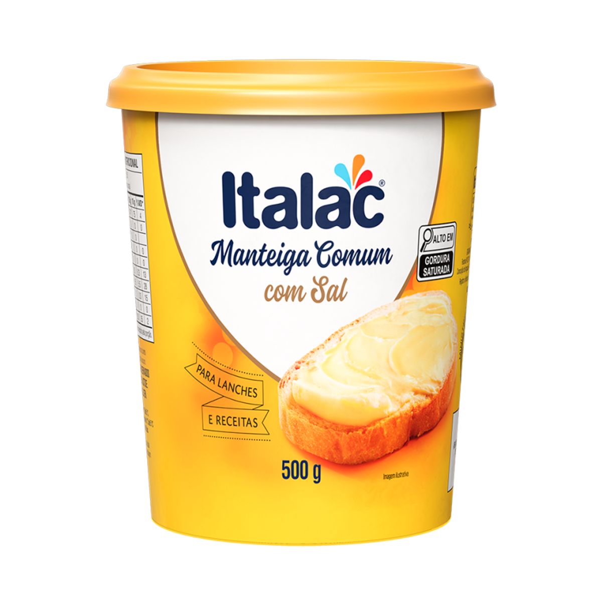 Manteiga Italac Comum com Sal 500g