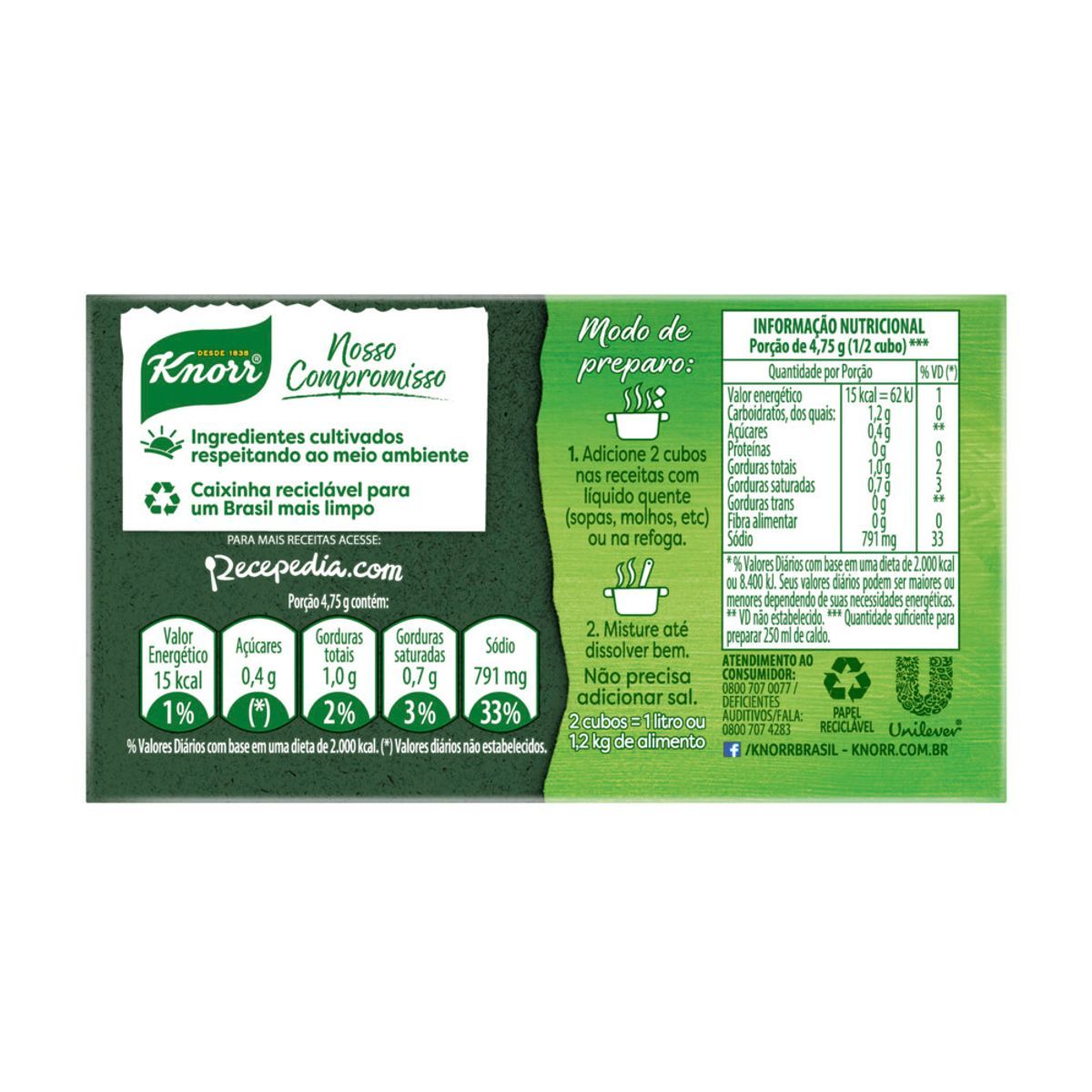 Caldo Knorr Bacon 57g 6 cubos image number 2