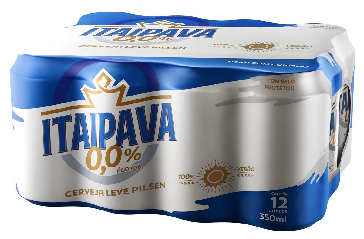 Cerveja Pilsen Zero Álcool Itaipava Lata 350ml (Pack com 12 und) image number 0